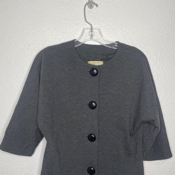 Michael Michael Kors Womens Jacket Size S Gray 3/4 Sleeve Button Front - Picture 7 of 13
